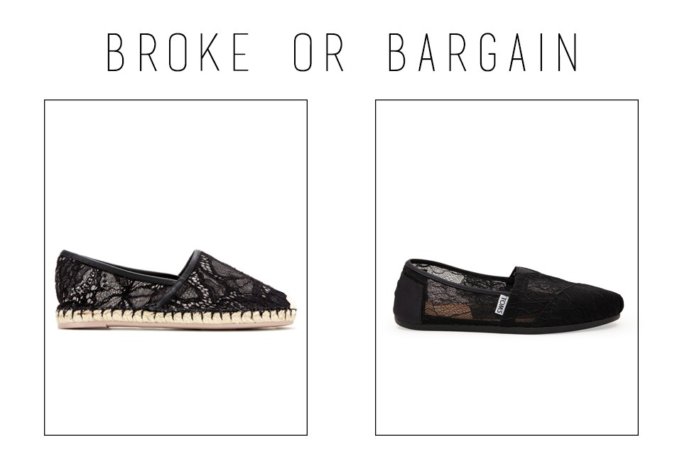 Broke or Bargain: Valentino lace espadrilles