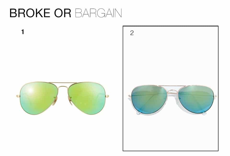 Mirrored sunglasses a la Ray Ban bij Zara..